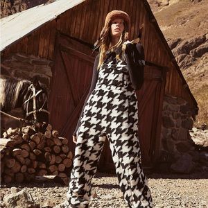 Free people hit the slopes fleece bibs